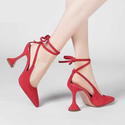 Flock Ankle Strap Super High Heels Gladiator Sandals Women Summer Casual Party Shoes Sandales Femmes 2021 Sandalias Mujer