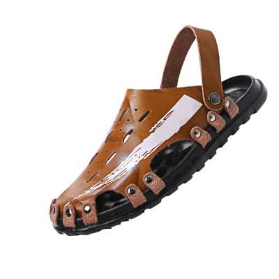 Men's Sandals Genuine Leather Shoes Men Outdoor Casual Leather Sandals For Men Beach Shoes Leisure Shoes 3 Colors Size 38 44