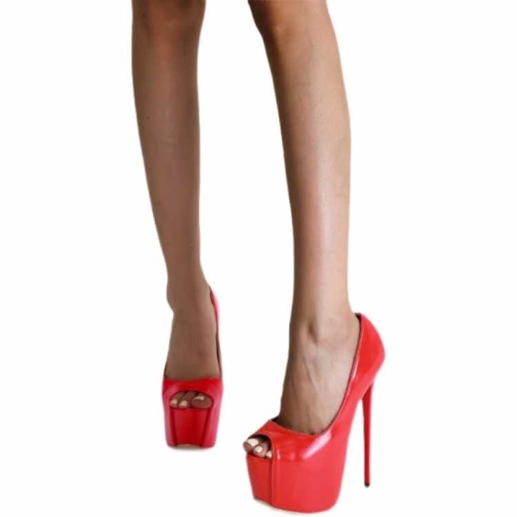 Women Open Toe Shoes Sexy Platfrom Super High Heels Fish Toe Party Club Pumps Large Size Custom Shoes Sandals